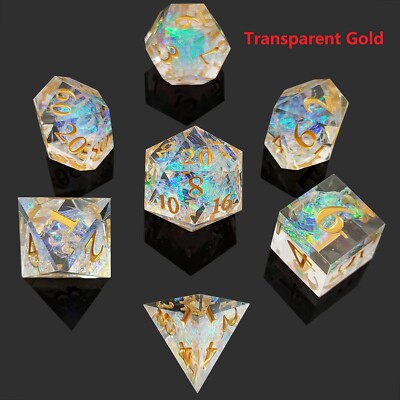 RPG Würfel Set 7 teilig Poly DND Rollenspiel w4-w20 dice 4 friends Tabletop Harz