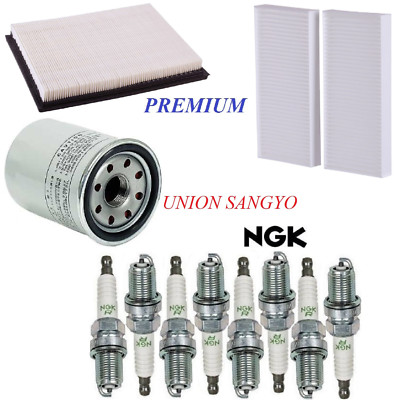 Tune Up Kit Air Cabin Oil Filters Spark Plugs For NISSAN TITAN V8 5.6L