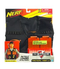 Brand New Hasbro NERF N-Strike Tactical Vest w/ 2 Clear Clips  12 System Darts