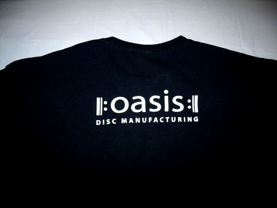 Oasis Disc Manufacturing Black Adult XL TShirt CD PressingPlant