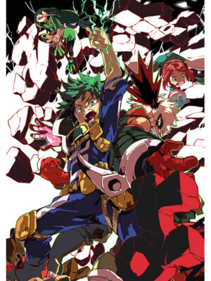 Doujinshi '' ATTYONBURIKE NO YO ''  My Hero Academia Naruto etc Art Book G-Yusuke