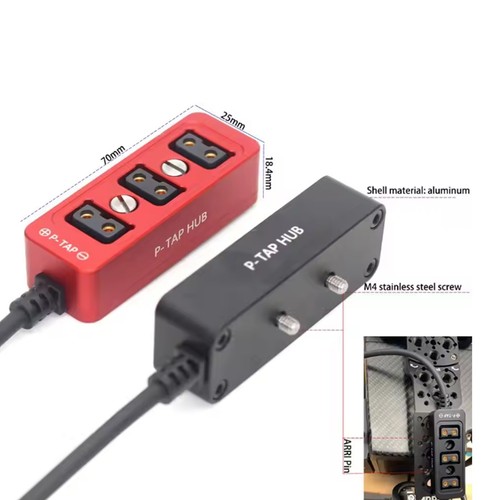 Cable de alimentación D-tap macho a 3 puertos D-tap hembra divisor de alimentación para batería de montaje en V - Imagen 7 de 11