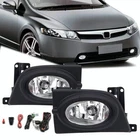 For 2006 2007 2008 Honda Civic 4Dr Sedan Bumper Fog Lights Lamps w/Wiring Switch