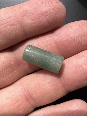 Pre Columbian Light Green Jade Bead From Belize.Inca ,Aztec ,Chimu. Q1564
