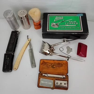Lot Anciens Barbiers Coiffeurs Tondeuse Coupe-choux Ect... - Photo 1/4
