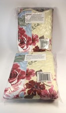 Cottage core New Pair Quilted Yellow Back Floral Pillow Shams Bedding 20 X 26