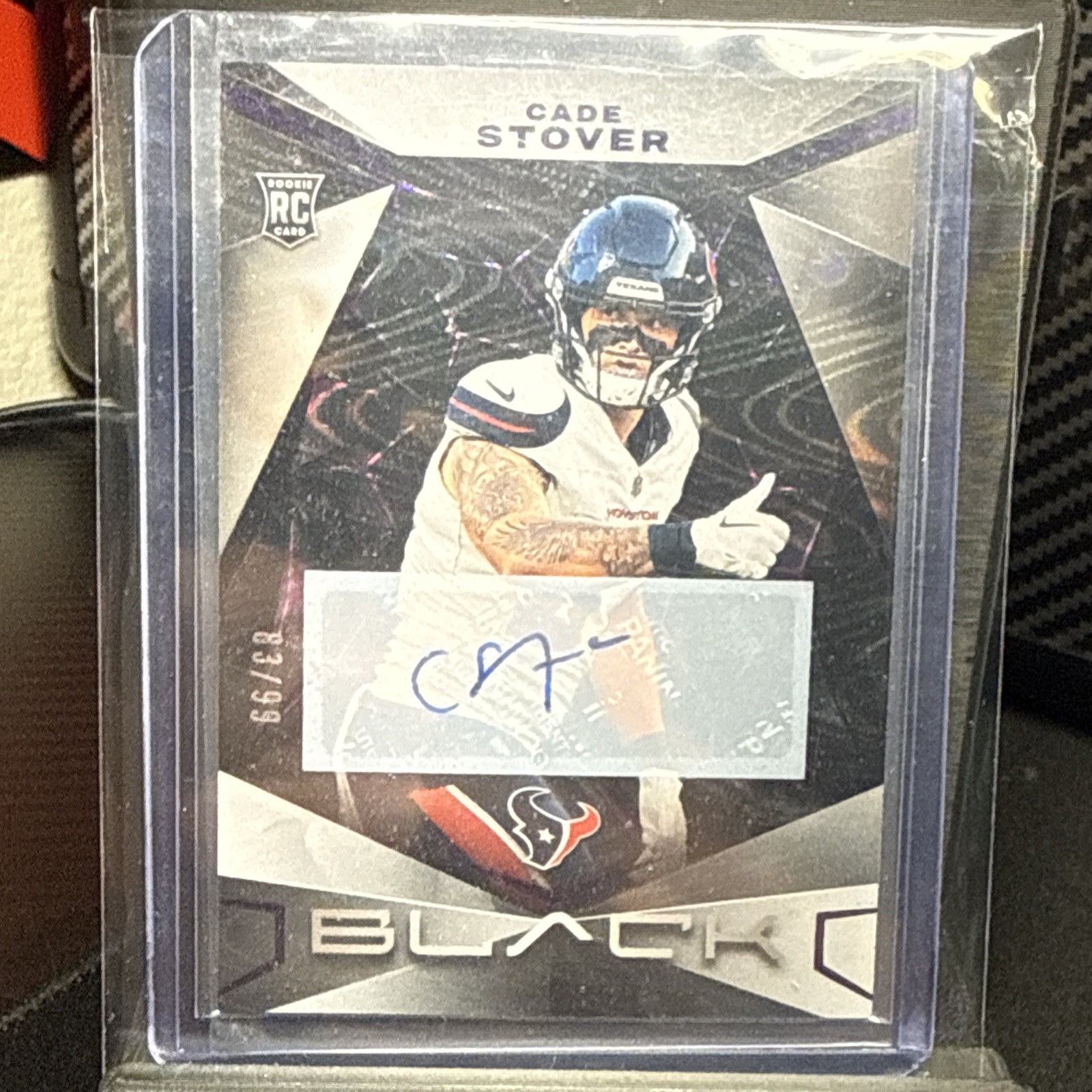 2024 Panini Black - Rookies Cade Stover #117 Royal Autographs /99 (AU, RC)