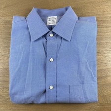 Brooks Brothers Blue Regent Oxford Cotton Stretch Button Shirt Men  s L 16-33 