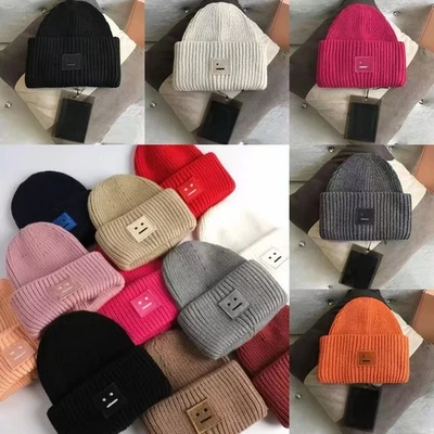 ACNE STUDIOS Warm Hüt Wollmütze Acne1 Studios Beanie mit Face Mützen Strickmütze Wintermütze