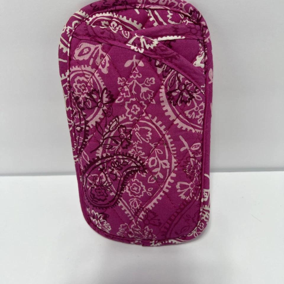 Estuche para gafas Vera Bradley rosa floral cachemira tela acolchada para mujer Foto 2 de 4