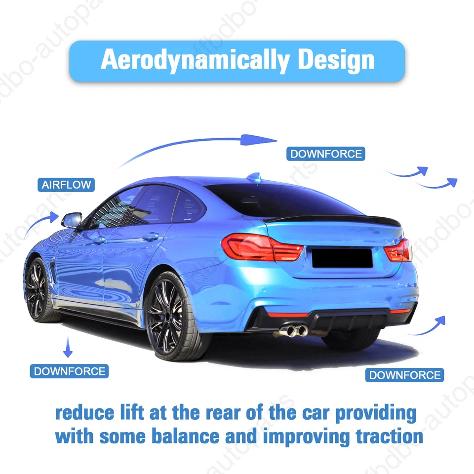 Labio alerón trasero negro brillante para BMW F36 cupé M Perfermence 14-20 Foto 3 de 4