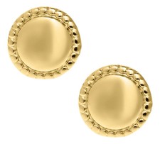 14K Yellow Gold Disc Safety Baby Studs