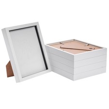 Image of Nicola Spring 3D Box Photo Frames - 8 x 10" - White - Pack of 5
