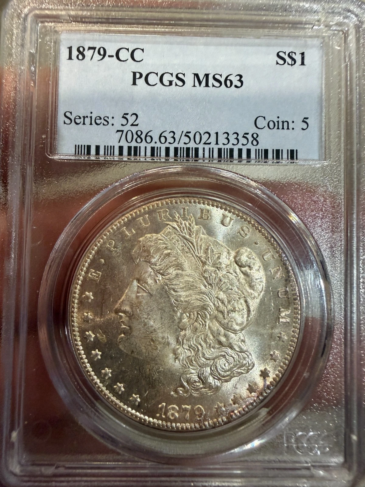 1879-cc morgan silver dollar pcgs ms63  - Stunning Looks Cleaner Than Grade
