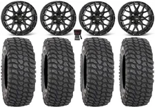 ITP Hurricane 15" Wheels Black 35" XCR350 Tires Can-Am Defender