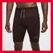 NIKE🔥Trail Lava Loops Running 1/2 Length Tights Shorts Men's size:S DV 9307-652