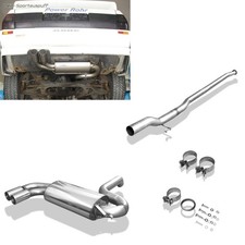 Fox Edelstahl Racing-Komplettanlage ab Kat Ø70mm Audi Urquattro 2x76mm scharf