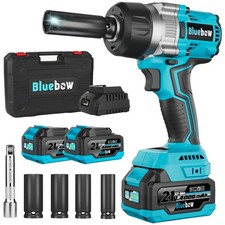 Remove Lug Nuts Fast - 900 Ft Lbs Cordless Impact Wrench With 2 Batteries