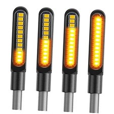 4PCS Motorcycle Indicators Flowing Turn Signal Lights Motorbike Turning