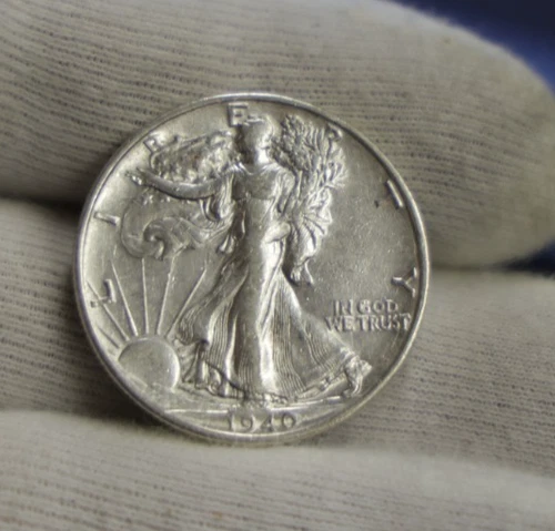 1940 S US Walking Liberty Half 50c XF + (Cleaned)