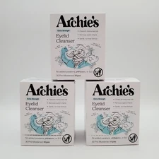 3 Boxes Extra Strength Eyelid Cleanser Wipes 30 Count ea Sealed w Tea Tree
