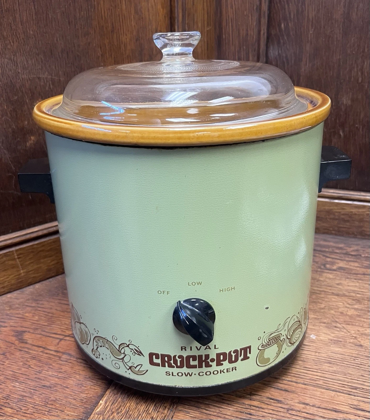 Vintage Rival Crock Pot Slow Cooker Avocado Electric 1970’s