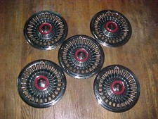 Pontiac 1960s 5 Turbine 14 Wheel Covers Hubcap Set Beautiful Non-dog Dish