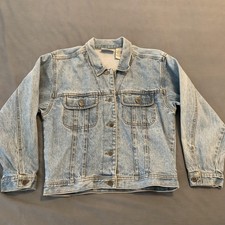 Arizona Jean Company Jacket Girls Youth Large 14 Blue Denim Jean Button Front