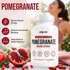 Alevia Pomegranate Capsules 60ct Organic Extract Antioxidant