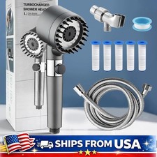 High Pressure Shower Head, Handheld shower head with 5 Filters,1.5m hose