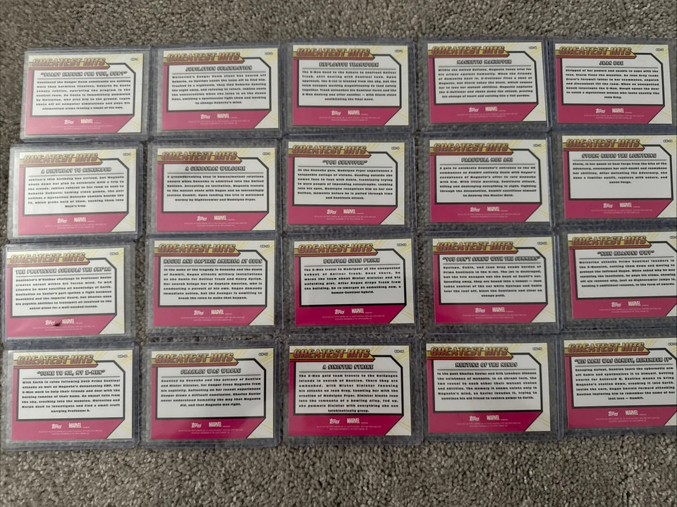 2025 Topps Finest X-Men '97 Greatest Hits Insertar DOS juegos completos 1-20 (40 cartas) Foto 3 de 4