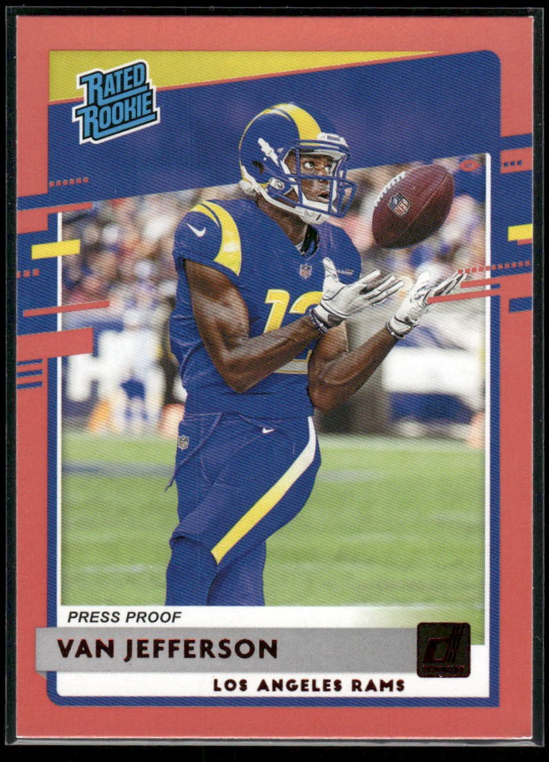 2020 Donruss #326 Van Jefferson Press Proof Red