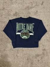 VTG 90s Notre Dame Football Crewneck Sweatshirt The Four Horsemen Galt Sand L