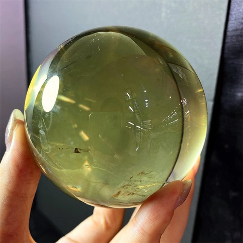 Bola de cristal de esfera de cuarzo citrino natural superior de 1,36 lb Reiki curación decoración del hogar - Imagen 4 de 6