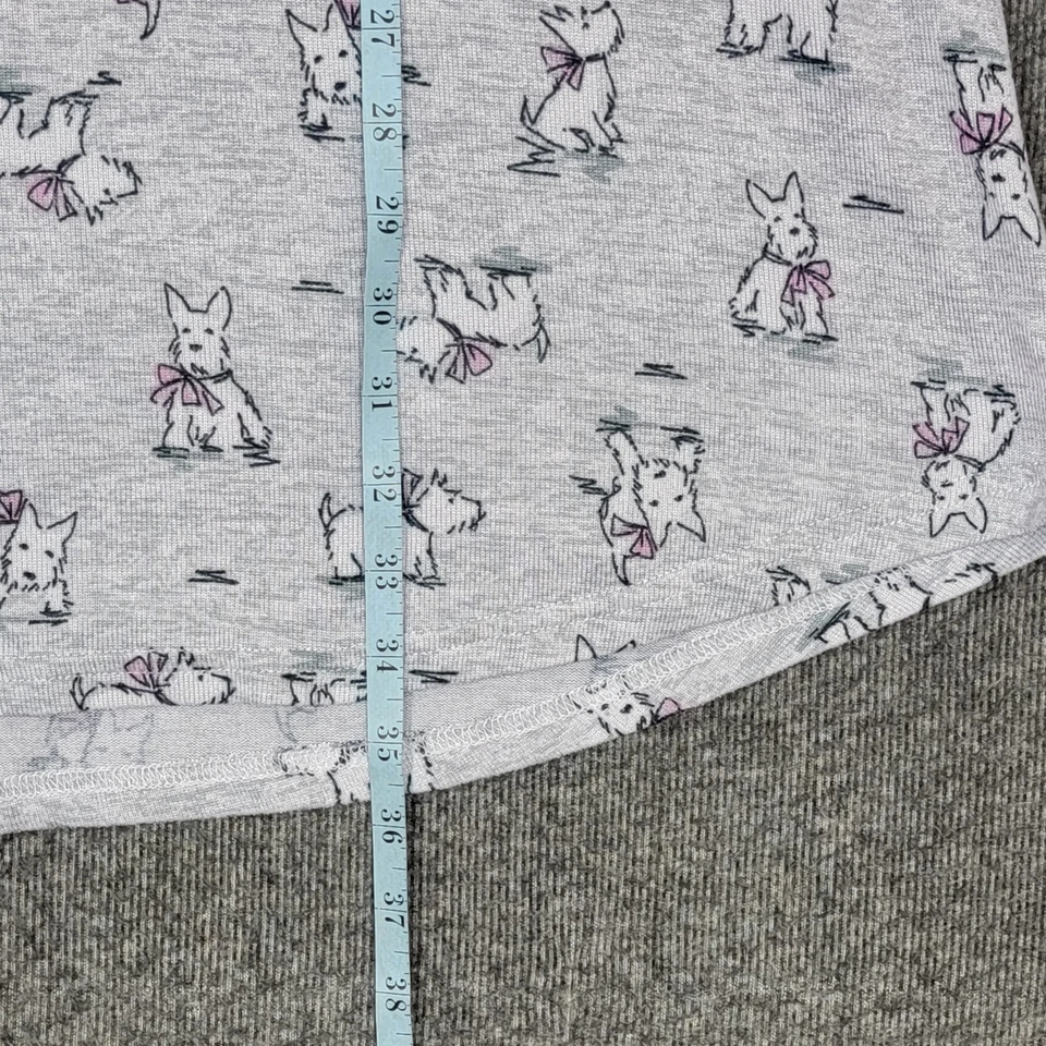 Camisón Laura Ashley para mujer XL gris Scottie perro estampado por todas partes camisa para dormir Foto 4 de 4