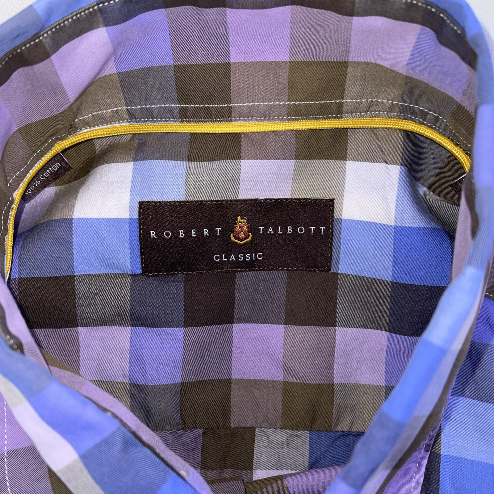 Robert Talbott Classic Sz L Button Front Multicol… - image 3