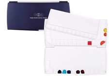 Triple Decker Watercolor Palette, 52 Paint Wells, Blue, 14.4" x 6.75" x 1.25"...