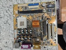 Vintage Retro Gaming Micro PC Chips/ECS Socket 462 Motherboard 2 PCI  AGP Board