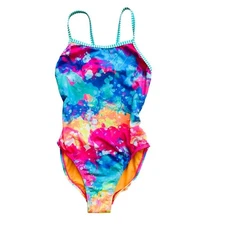 NWT NEW Dolfin Uglies Preppy Rainbow Drop Color Paint 32 Colorful Swimsuit Swim
