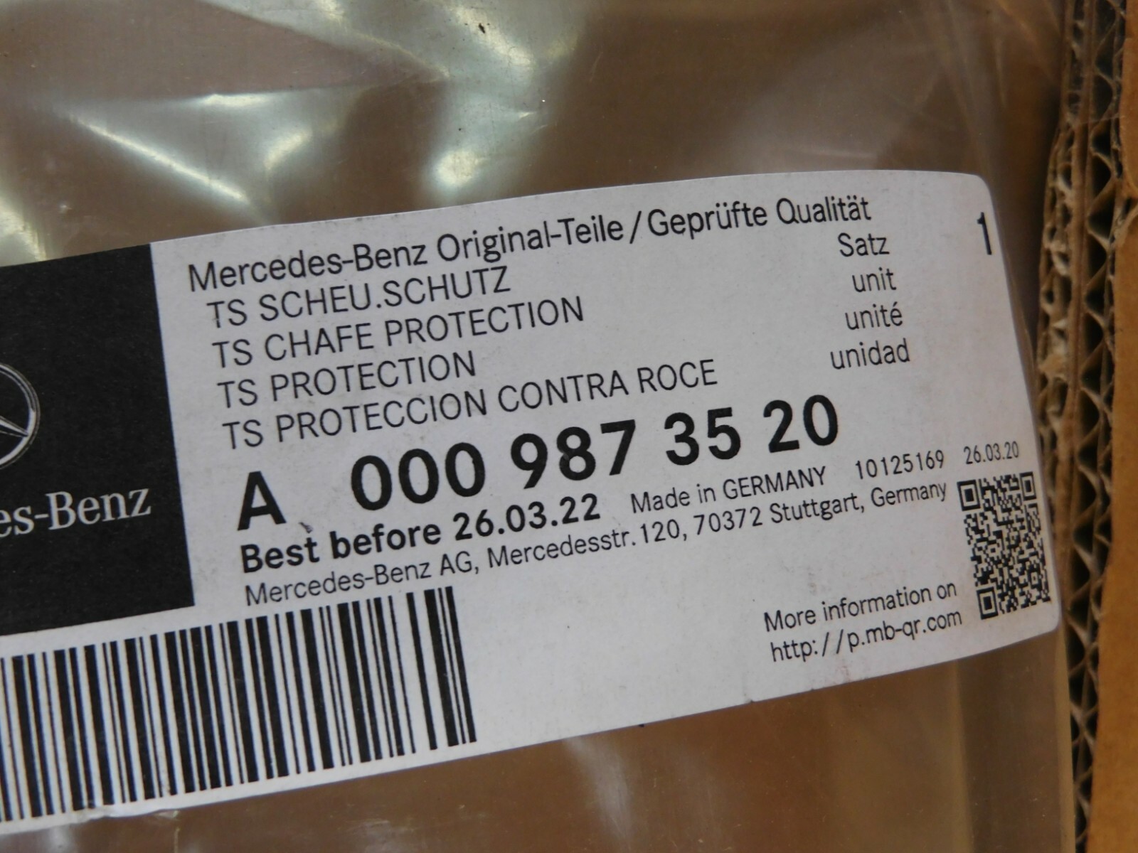 TS SCHEU.SCHUTZ Original Mercedes A0009873520 | eBay 