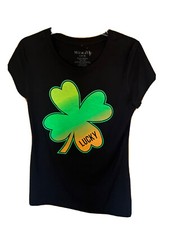L (11-13) junior wond up lucy graphic t-shirt cotton/polyester short sleeves