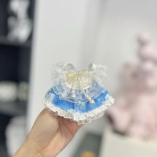 Blue Pearl Dress Clothes for 17cm Plush Dolls Cosplay Accessory