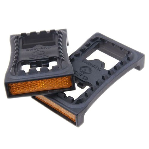 Shimano 1 x Pair Bike Bicycle Pedal Top with Reflectors for Spd Sm Pd22 Back - Picture 2 of 8