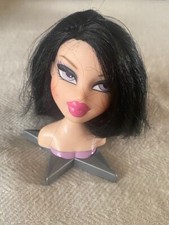 VHTF Bratz doll Head gamez Rina Black Raven Hair Bob Short Style Head only