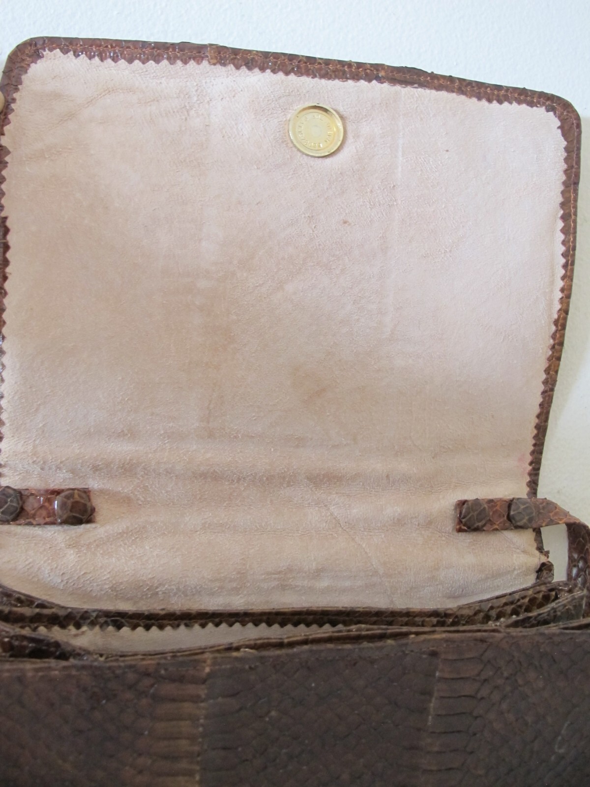 Genuine PYTHON Snakeskin Shoulder Bag Convertible… - image 7