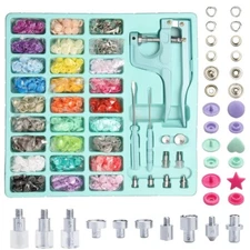 Snap Buttons with Snap Pliers Set and 300 Sets Plastic & Metal Snap Buttons Kit