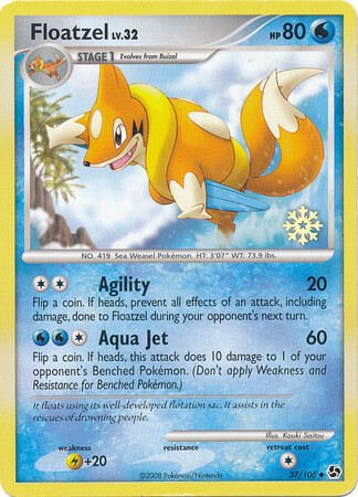Floatzel - 37/106 - Pokemon Countdown Calendar Promo NM Promo Pokemon B3R