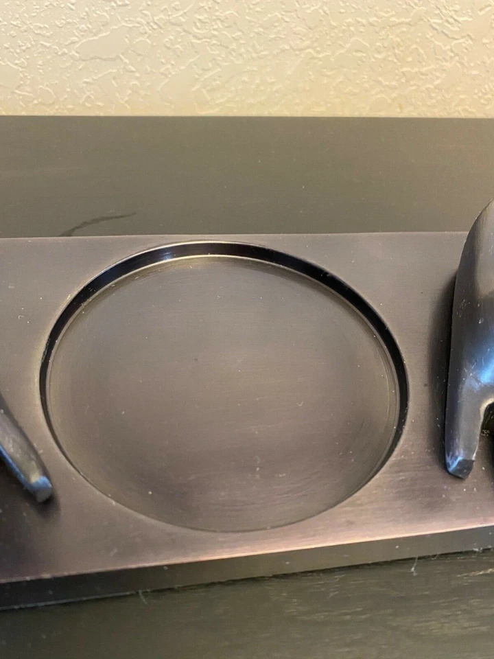 2 Candelabros Cónicos Dear de Bronce de 10 pulgadas de ancho Hecho en India  Foto 4 de 4