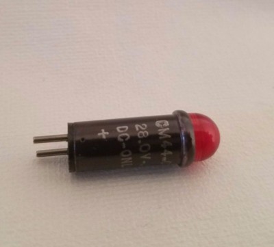 Chicago Miniature CM44-010 Red Light Indicator Panel Lamp 28.0V 0.02A DC Only