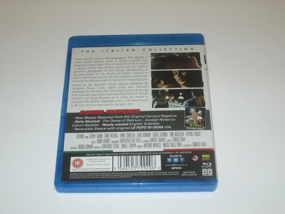 Delirium Blu-ray George Eastman David Brandon Katrine Michelsen - Image 2 of 3